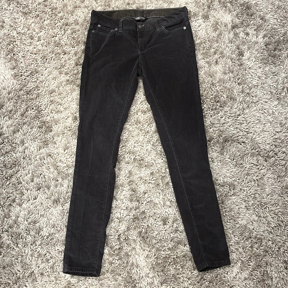 The North Face Womens Corduroy Slim Pants Gray Low Rise Stretch Pockets